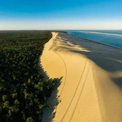 Dune du Pilat at sunrise Pyla-sur-Mer Arcachon France